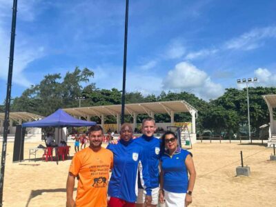 In a stunning display of athleticism and skill, three Namibian wrestlers have won three GOLD Medals from the  Open Africa Beach Wrestling Competition. They beat out tough competition from France, South Africa, Madagascar,  Reunion and Rodrigues present at the World Beach Wrestling in Mauritius.